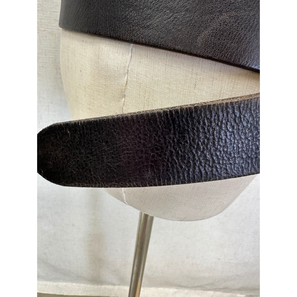 Lauren Ralph Lauren Dark Brown Genuine Leather O-Ring Buckle Belt Womens Large - Picture 9 of 13